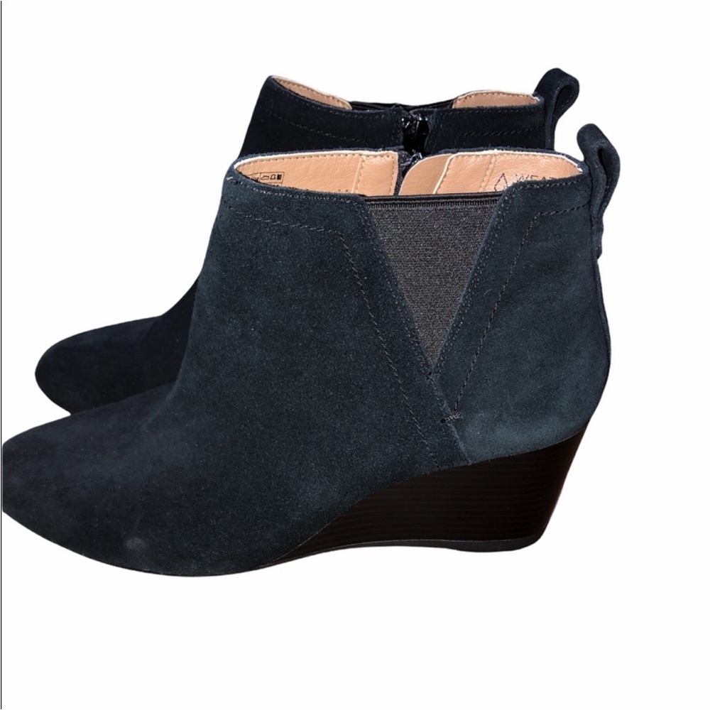Vionic Paloma‎ size 11 black suede leather wedge bootie boots - Picture 6 of 11